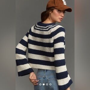 NWT Size 1X - Pilcro Bell-Sleeve Henley Sweater
